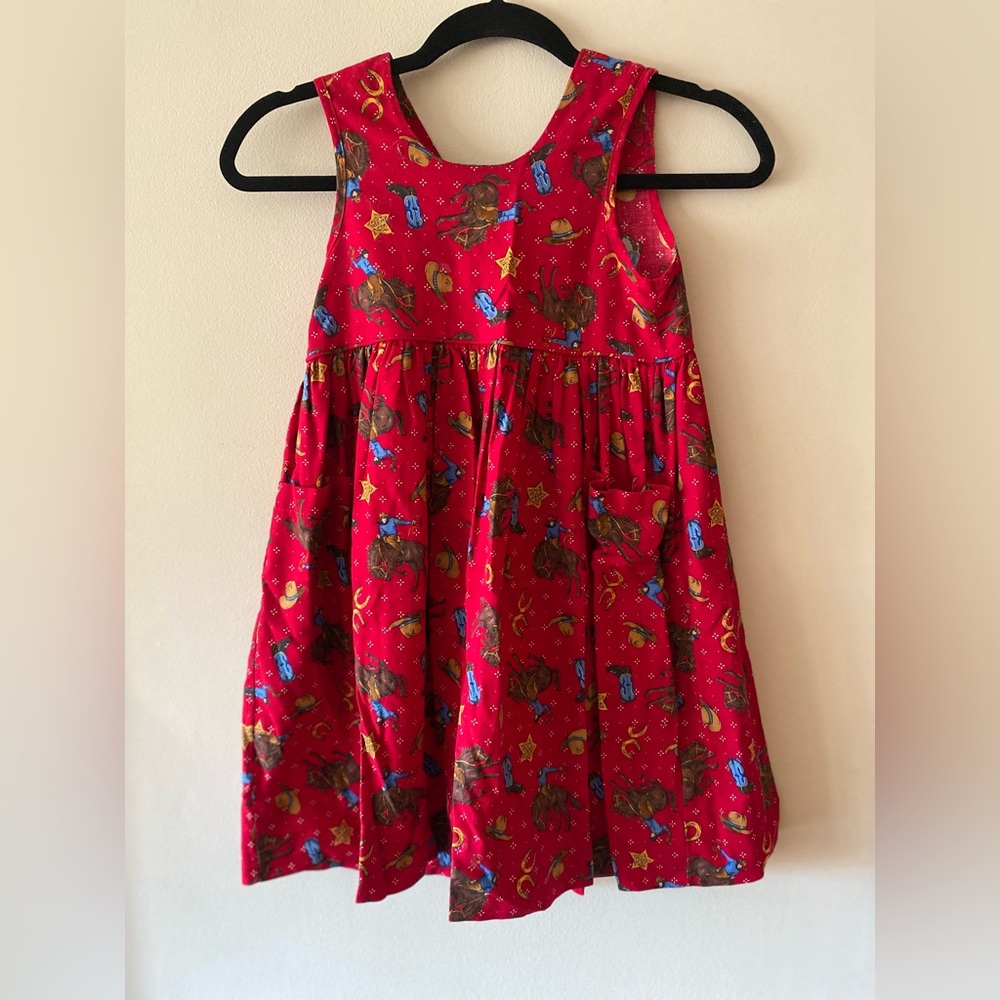 Girls Cowboy Print Dress, size 6